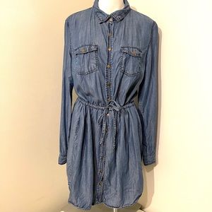 Maurice’s Distressed Button Up Jean Dress